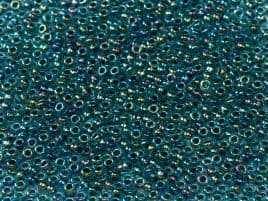 0339 SEED BEADS 11/0 BLUE LINED AQUA AB