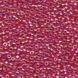 0355 SEED BEADS 15/0 HOT PINK LINED CRYSTAL AB