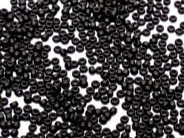 0401F SEED BEADS 11/0 BLACK MATTED*