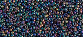 0401FR SEED BEADS 15/0 MATTED MULTI IRIS*