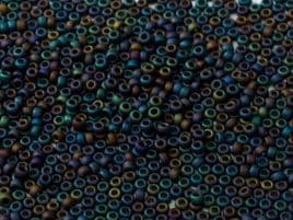 0401FR SEED BEADS 8/0 MATTED MULTI IRIS