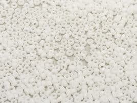 0402F SEED BEADS 15/0 WHITE OPAQUE MATTED