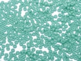 0412 SEED BEADS 15/0 OPAQUE TURQUOISE GREEN*