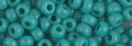 0412 SEED BEADS 6/0 OPAQUE TURQUOISE GREEN *