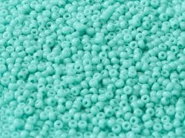 0412L SEED BEADS 11/0 LT. TURQUOISE GREEN OPAQUE*