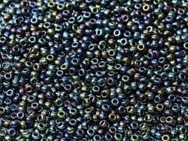 0455 SEED BEADS 11/0 METALLIC VARIEGATED BLUE IRIS