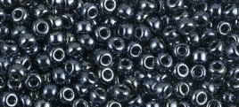 0456 SEED BEADS 8/0 GUNMETAL IRIS*