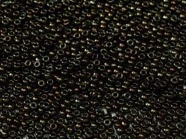 0458 SEED BEADS 11/0 METALLIC BROWN IRIS