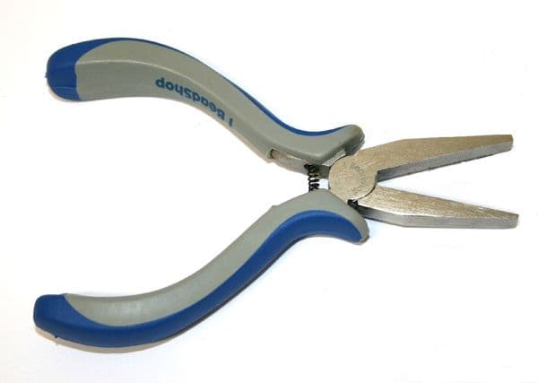 1 Beadshop - Flat nose pliers - Blue/Grey Grip handle SF11 BTL-PL-02