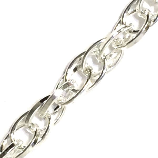 1 meter x silver plated multi-link chain -- 6523030