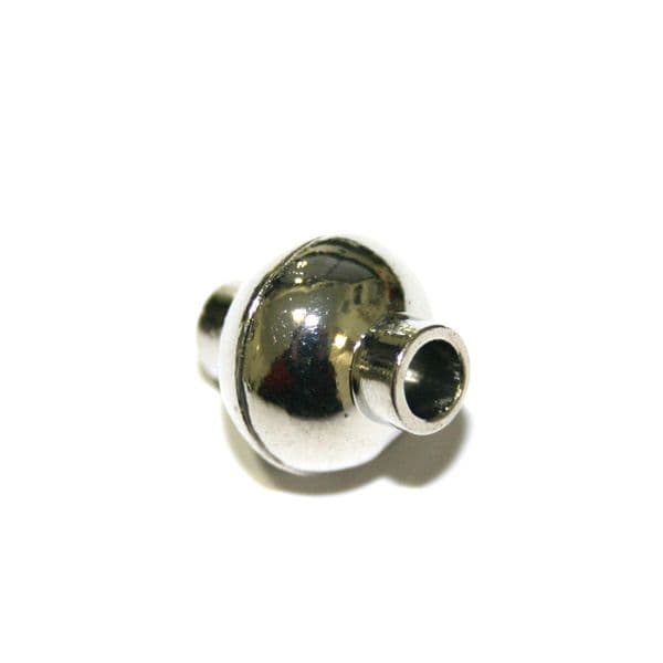1 x 14mm flying saucer magnet clasps rhodium plated - S.F04 - WA216/WA149 - 2801013