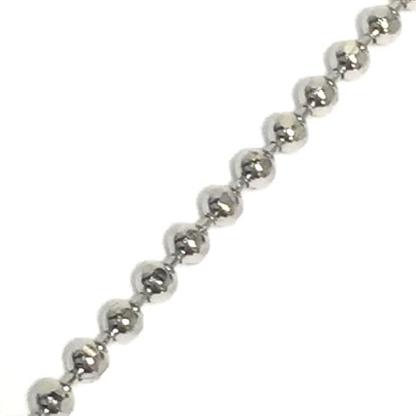 1.5mm faceted coloured ball chain - rhodium
