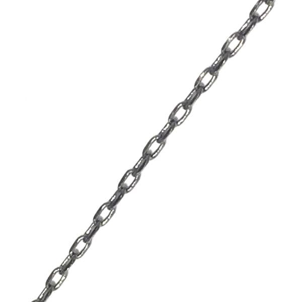 1.5mm faceted machine cut coloured belcher chain - gun metal