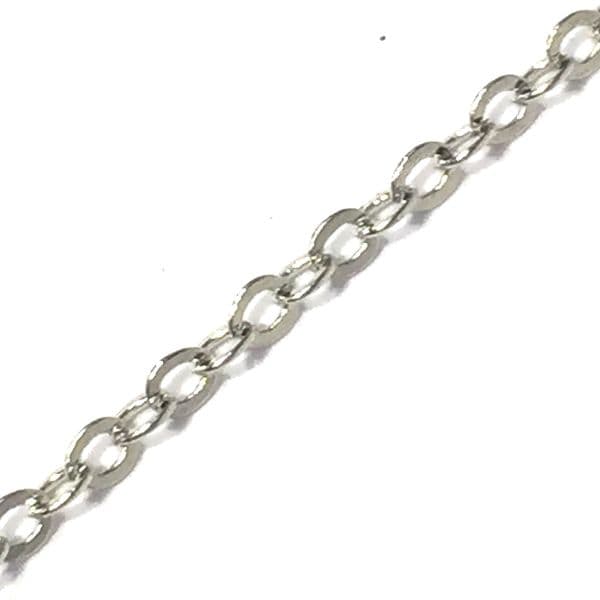 1.5mm faceted machine cut coloured belcher chain - rhodium