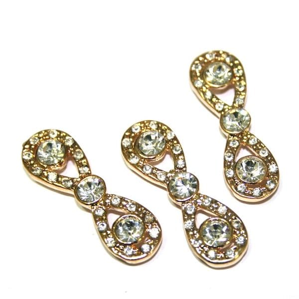 10 x 34*10mm champagne gold plated bow shape spacer with 2 holes - S.F05 - WC049 - 2502017