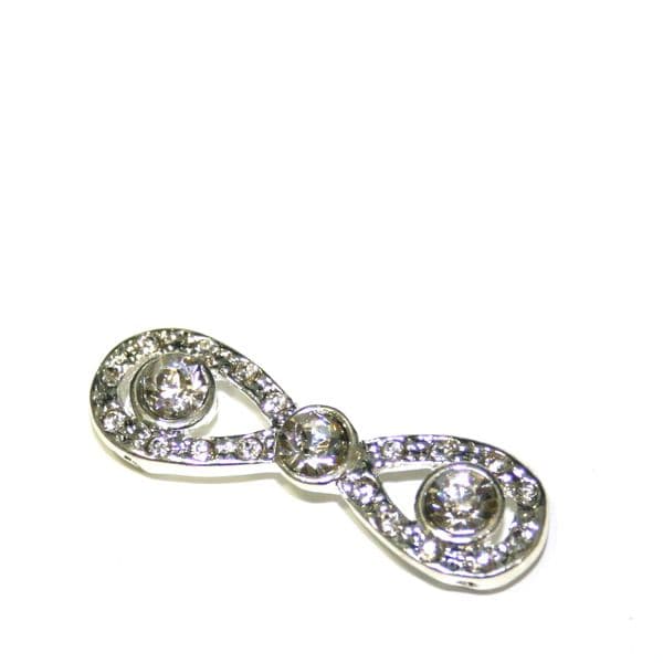 10 x 34*10mm silver plated bow shape spacer with 2 holes - S.F10 - WC033 - 2502015