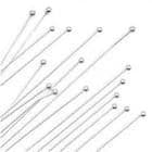 100 x 50MM Round End Head Pins / Ball End - Silver Plated Nickel Free - S.F11 -WA195 - 2123002