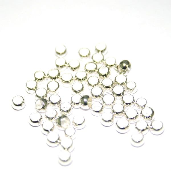 1000 x 2.5mm Silver on copper ball crimp silver plated - S.F12 - WC042 - 2502086