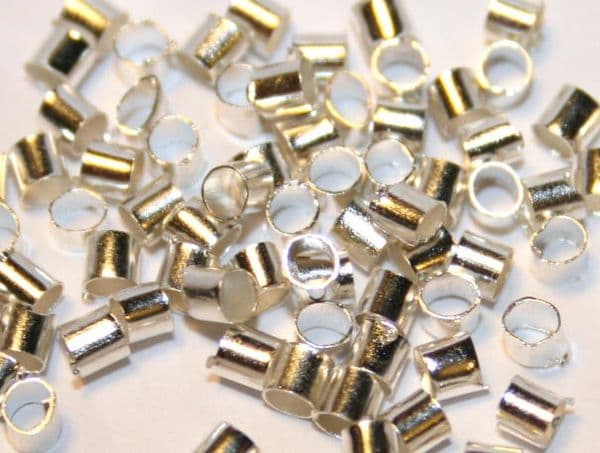 10000 X CRIMPS - SILVER PLATED 1.0 MM