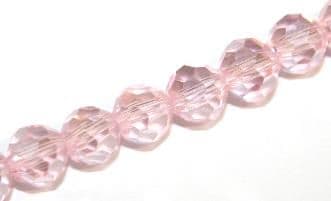 100pcs x 6mm Pink with AB coating faceted round glass beads -- S.J -- 3005747