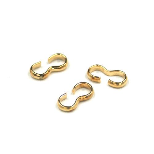 100pcs x 8mm Ring connectors - champagne gold colour - C8008047