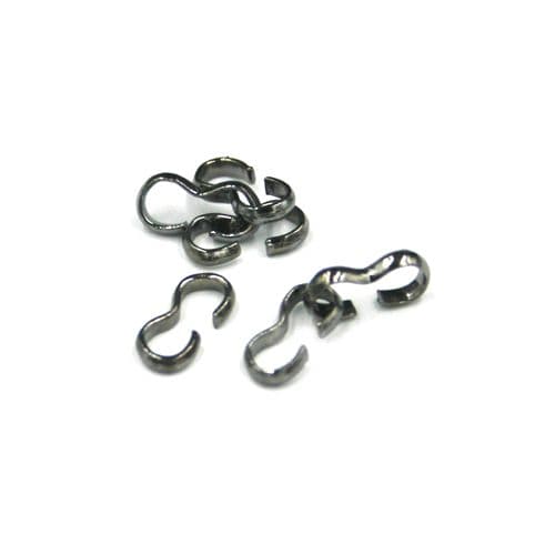 100pcs x 8mm ring connectors - gunmetal - C8008053