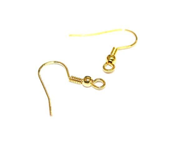 100pcs x Gold fish earring hooks 20MM - C7003122