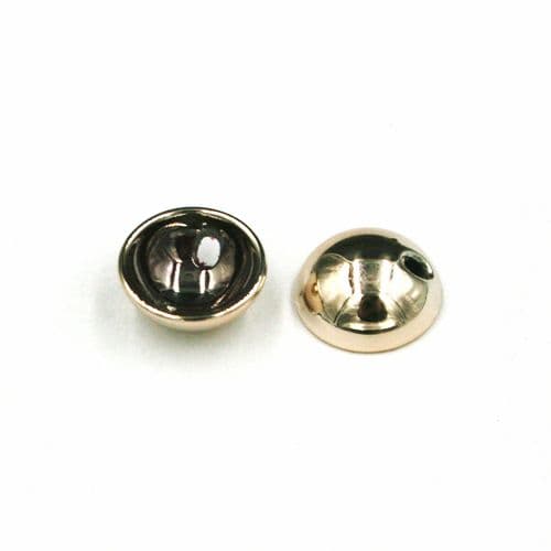 10pcs x 10mm Bowl spacer side drilled - champagne gold colour - 8019017