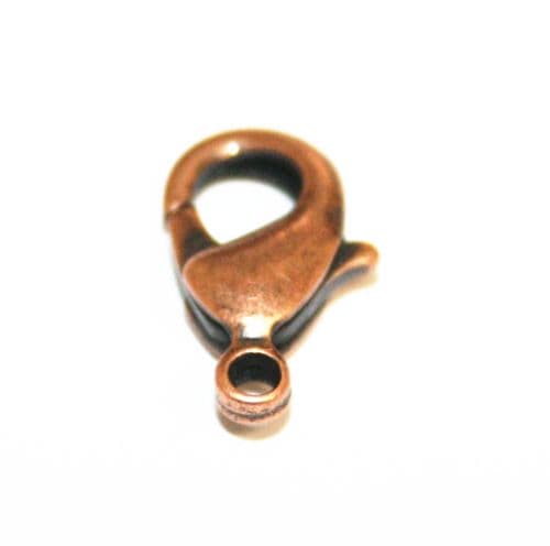 10pcs x 12mm antique copper lobster clasp - C7003114