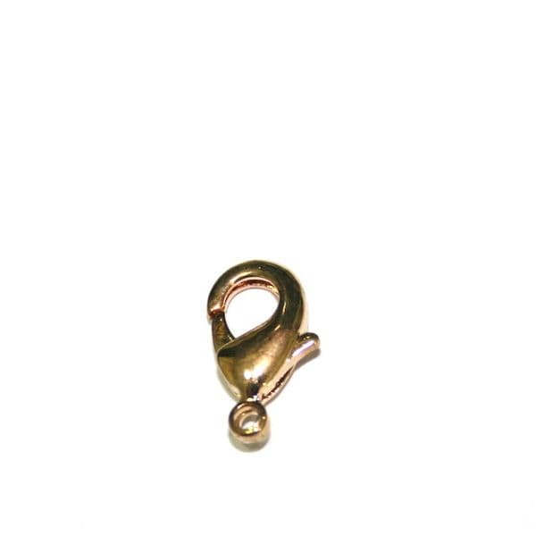 10pcs X 12MM Champagne gold lobster clasps - C7003109