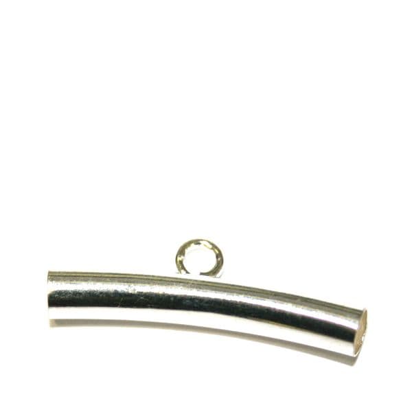 10pcs x 20*3mm silver plated spacer with ring - C8008022