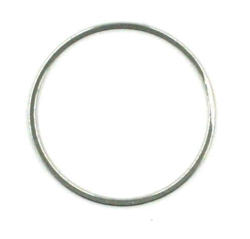 10pcs x 25mm Rhodium closed ring