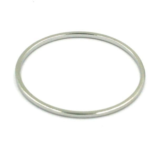10pcs x 25mm Rhodium closed ring