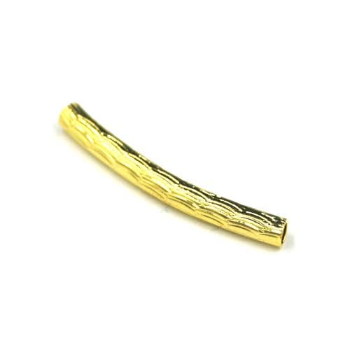 10pcs x 3*30mm Diamond cut spacer tube - gold colour - C8008014
