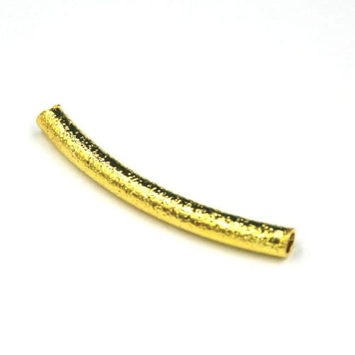 10pcs x 3*30mm Frosted spacer tube - gold colour - C8008017