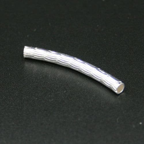 10pcs x 30*3mm silver plated diamond cut spacer - c8008012