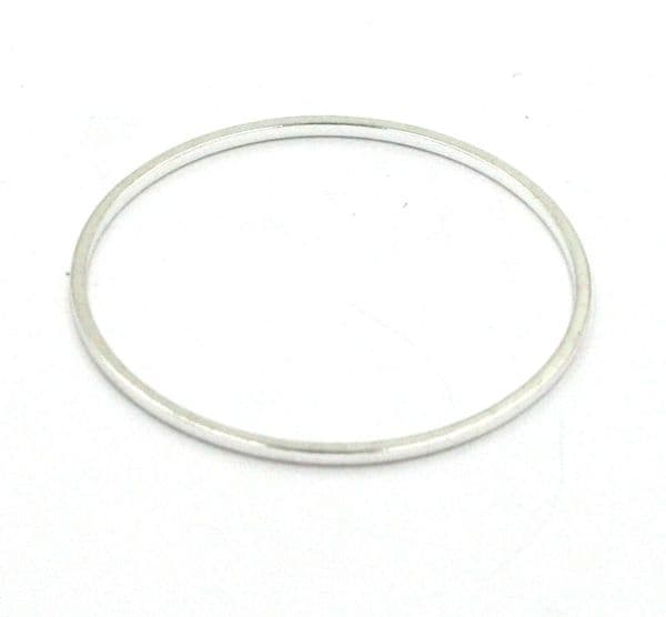 10pcs x 35mm Silver plated closed ring