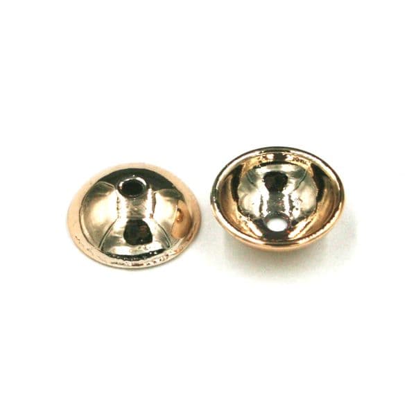 10pcs x 8mm Bowl spacer centre drilled - champagne gold colour - 8019008