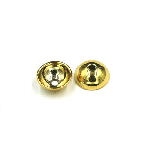 10pcs x 8mm Bowl spacer centre drilled - gold colour - c8019009