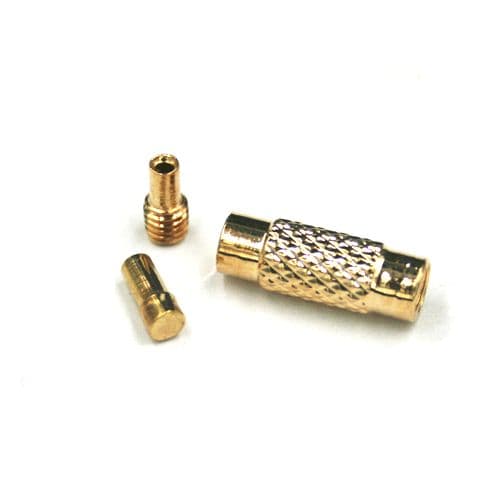 10pcs x crimp screw barrel clasp - champagne gold colour - C8008007