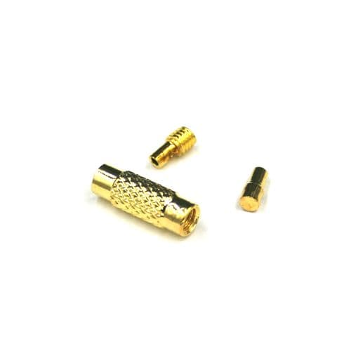 10pcs x Crimp screw barrel clasp - gold colour - C8008006