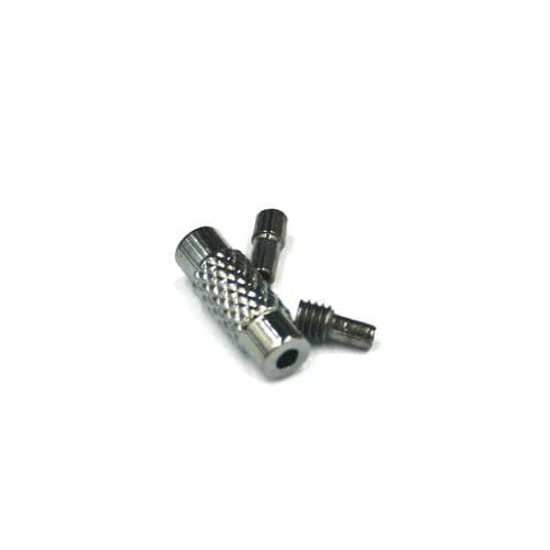 10pcs x crimp screw barrel clasp - gunmetal - C8008008