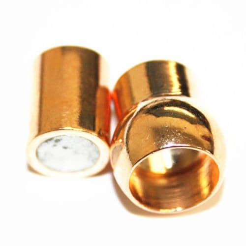 10pcs x inside measure 5mm champagne magnetic barrel clasp - 8010035