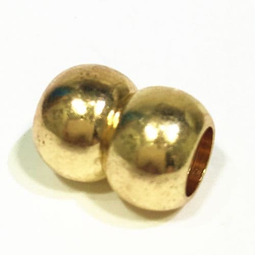 10pcs x Inside measurement 3mm - magnetic clasp - double ball - champagne gold - 9010058