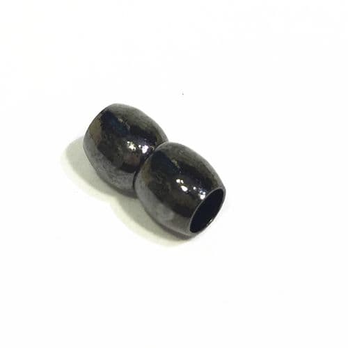 10pcs x inside measurement 3mm magnetic clasp - double ball - gunmetal - 9010059