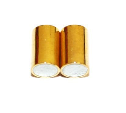 10pcs x Inside measurement 3mm magnetic clasps - plain barrel - gold colour - 9010030