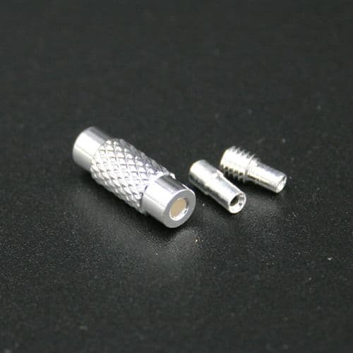 10pcs x Silver plated crimp screw barrel clasps - 8008005