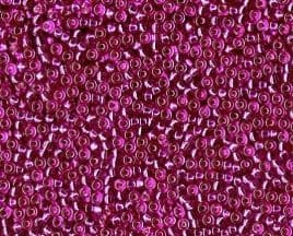 1340 SEED BEADS 15/0 FUCHSIA TRANSP SILVER LINED*
