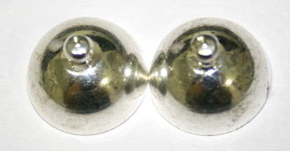 14mm Round Magnet Clasps Silver Plated - S.F011 - WA205 - 2801032A