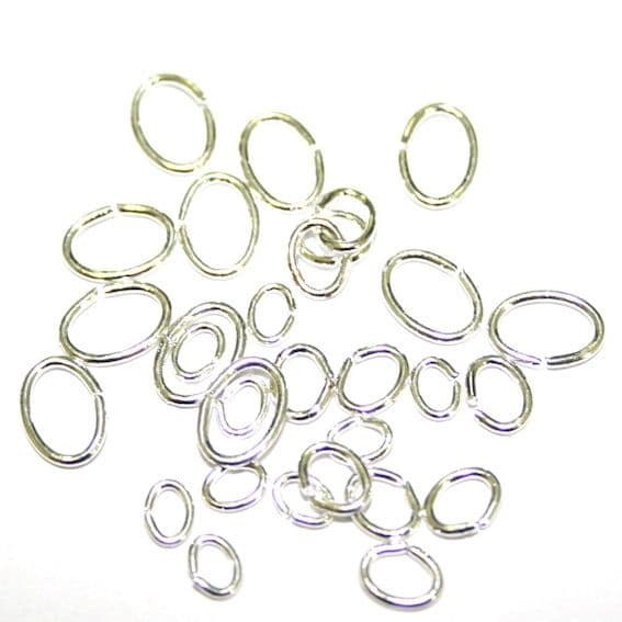 150 x 5*7*0.7mm Silver Plated Oval Jump Ring - S.F12 - WA203/WC052 - 2502090